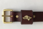 Lab Head Belt W Polished Brass Roller Buckle 1.25 